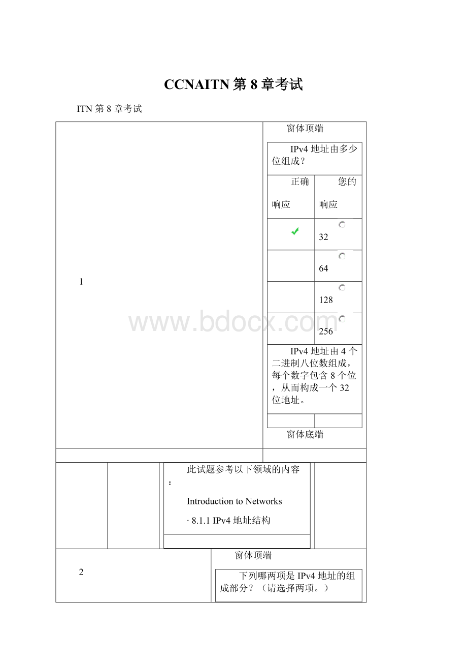 CCNAITN第8章考试Word下载.docx