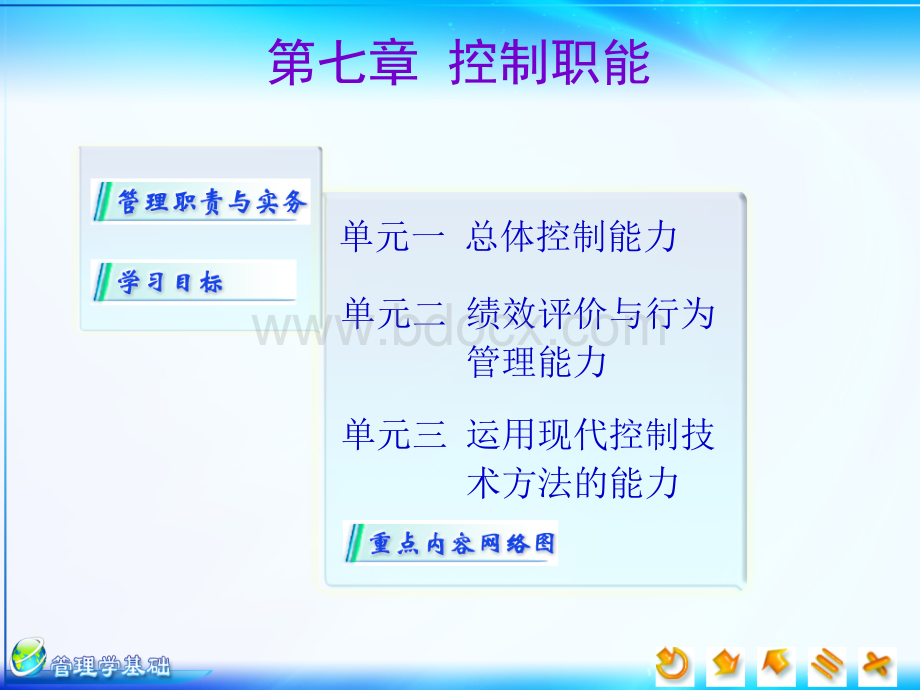 管理学基础第七章控制职能PPT推荐.ppt