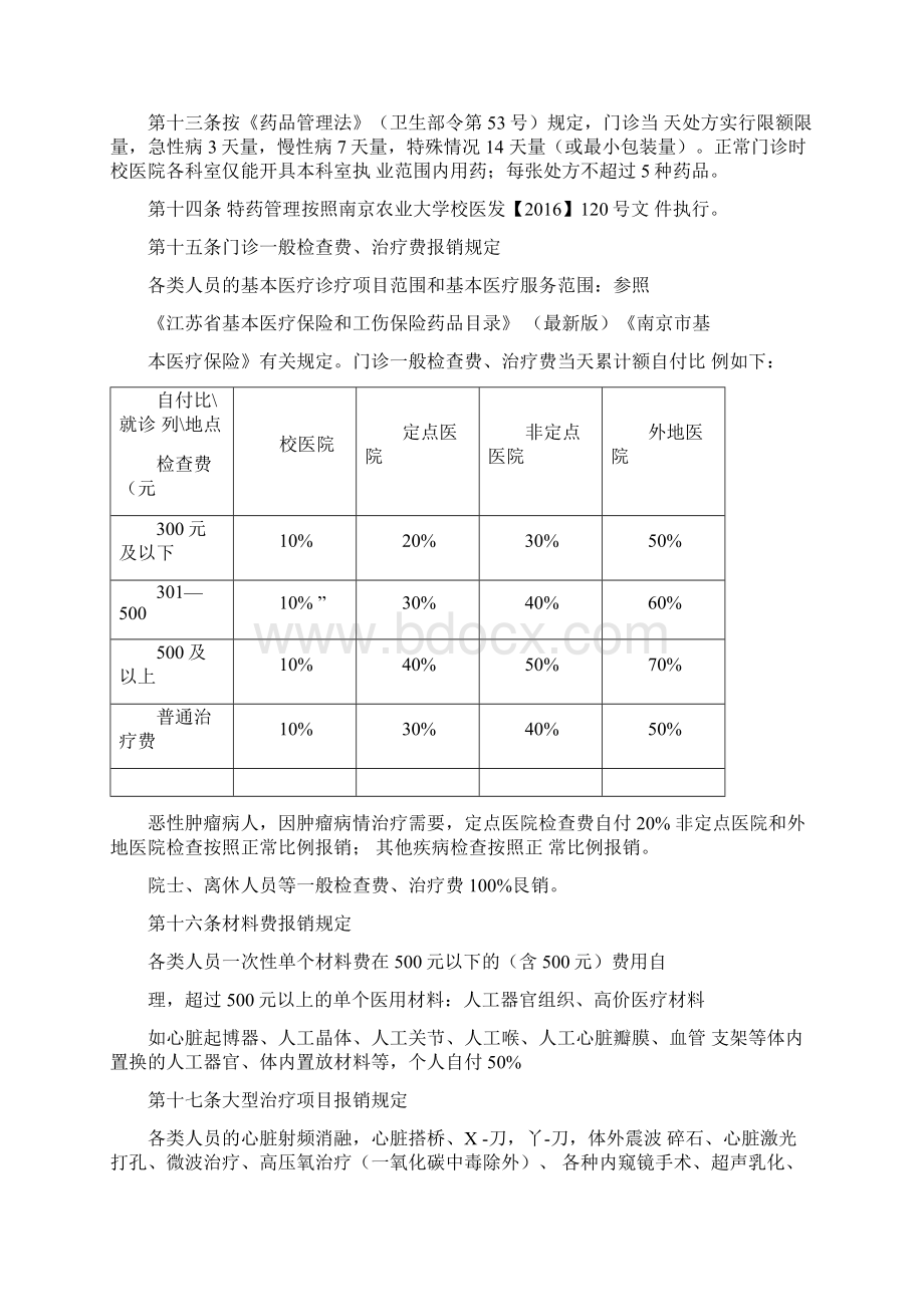 南京农业大学教职工公费医疗管理暂行办法Word文件下载.docx_第3页