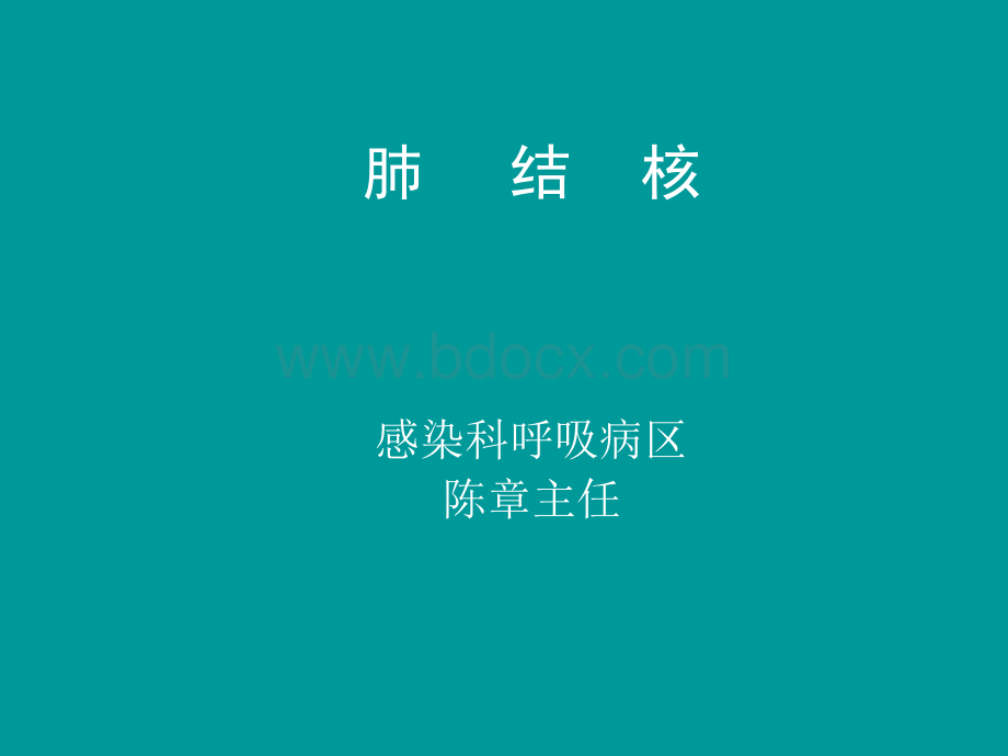 肺结核的诊断和治疗_精品文档优质PPT.ppt