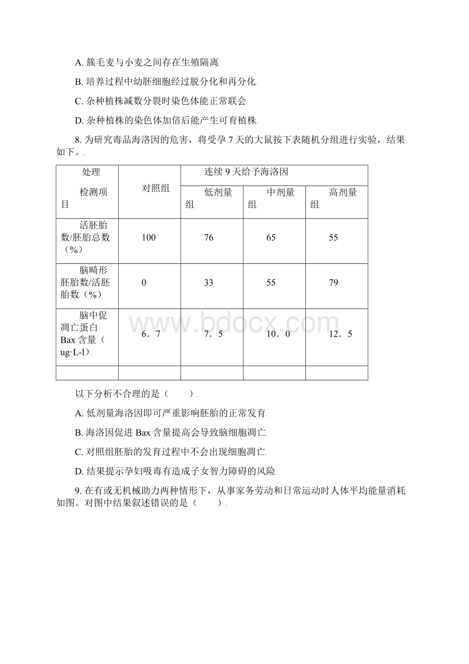 新高考北京生物高考真题含答案解析Word文档下载推荐.docx_第3页