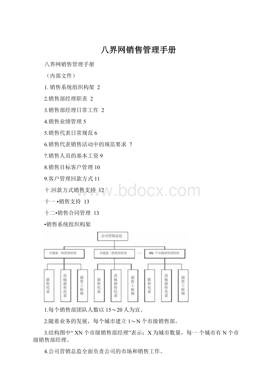 八界网销售管理手册.docx