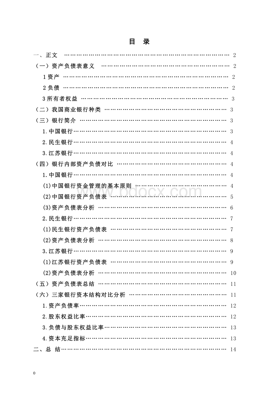 金融银行资产负债表分析Word文档格式.doc