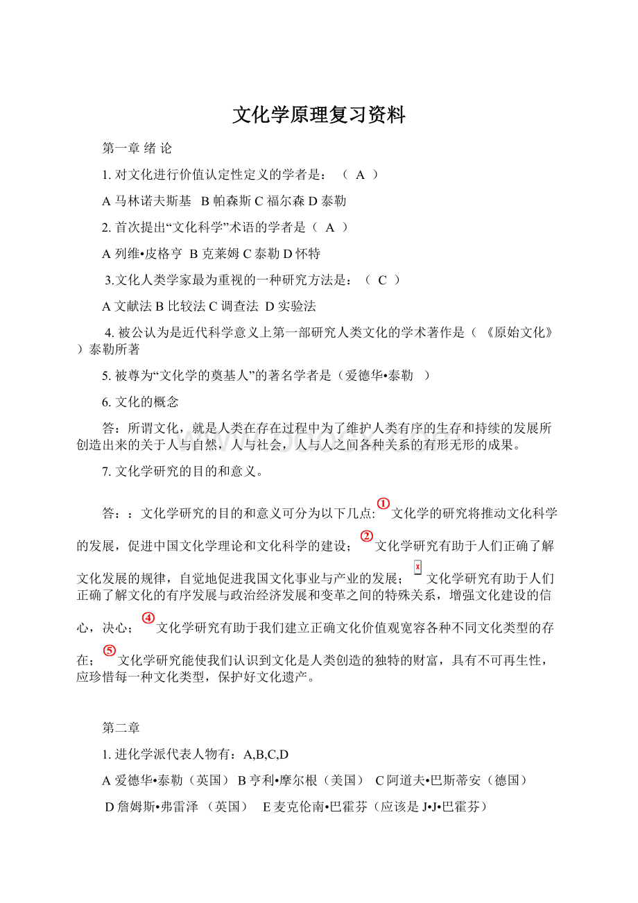 文化学原理复习资料文档格式.docx