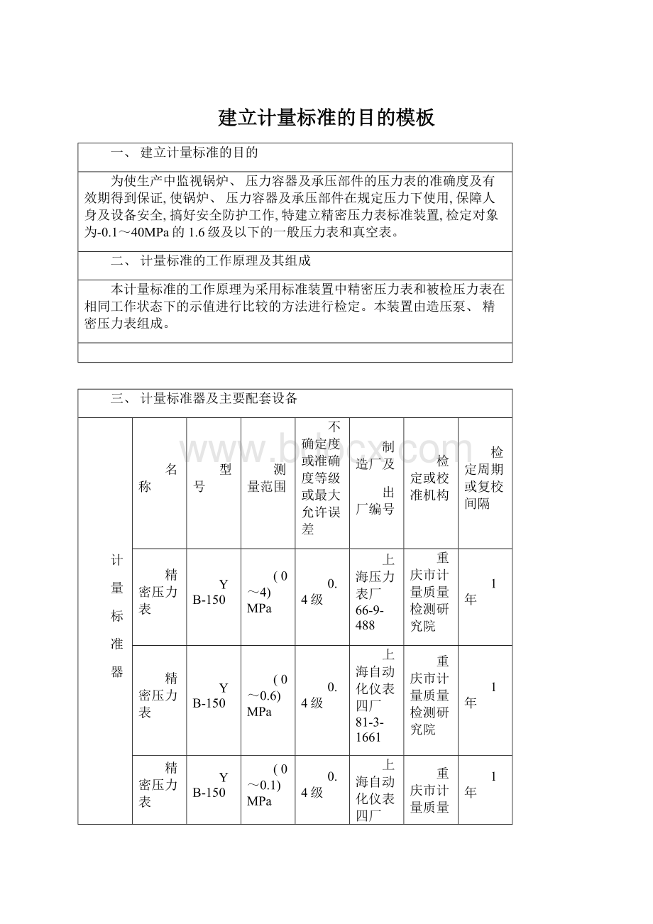 建立计量标准的目的模板Word文件下载.docx_第1页