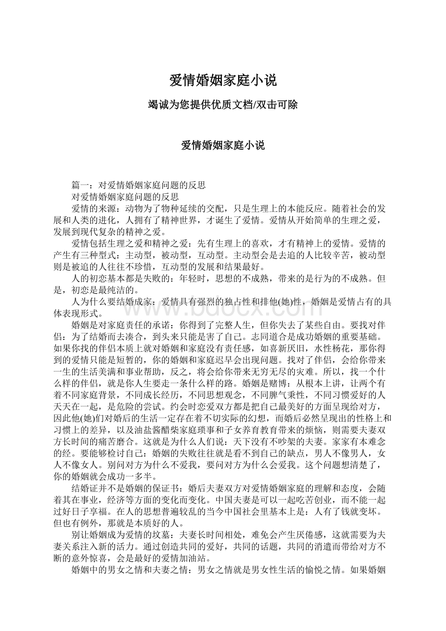 爱情婚姻家庭小说Word格式文档下载.docx