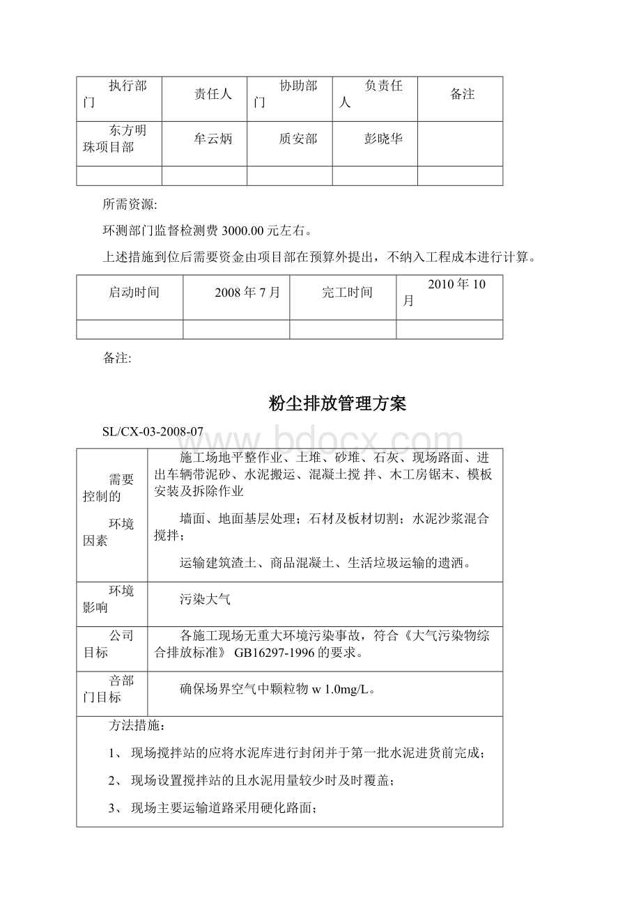 环境目标管理方案一览表及管理时方案Word格式.docx_第3页