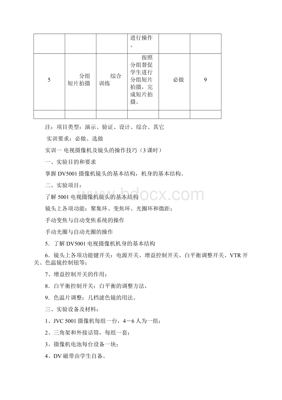 摄影基础实训教学大纲及指导书教案资料Word格式文档下载.docx_第2页