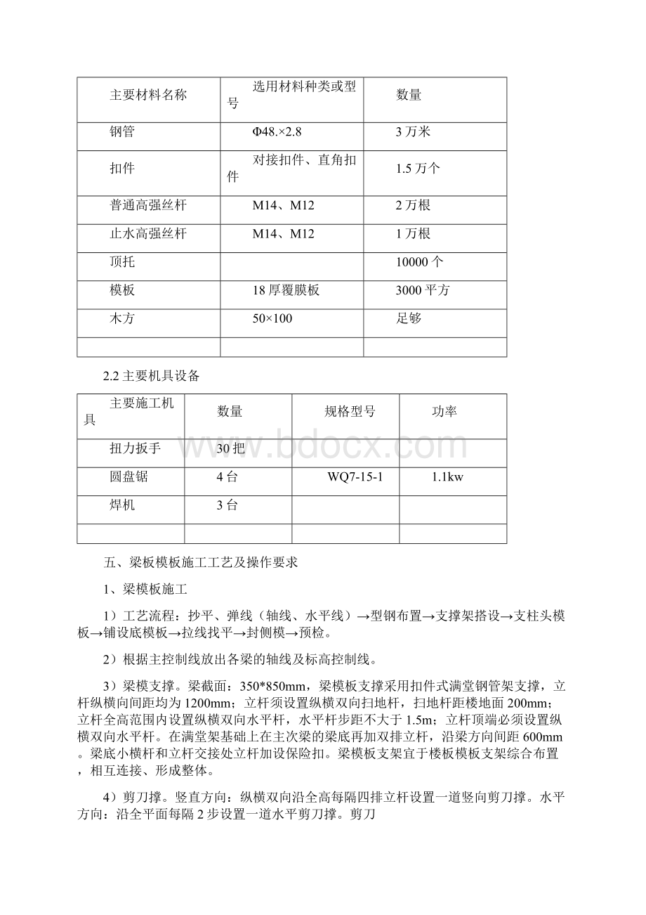 支架采用工字钢搁置在地梁上施工方案Word文档下载推荐.docx_第3页