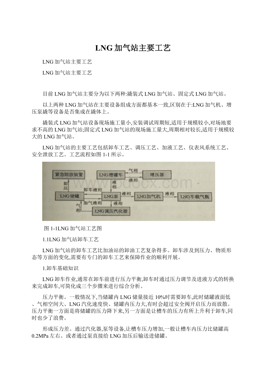 LNG加气站主要工艺Word文件下载.docx_第1页