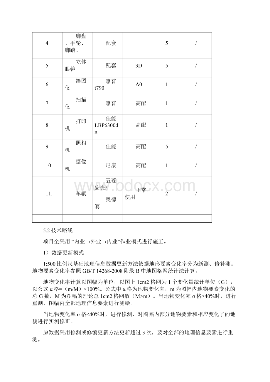 1500大比例尺地形图新测与更新项目技术设计方案Word格式文档下载.docx_第2页