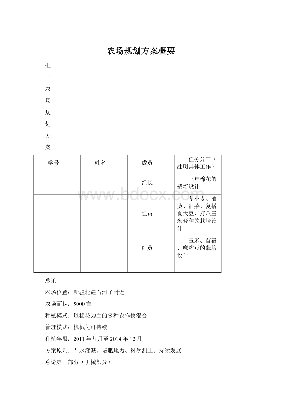 农场规划方案概要.docx_第1页