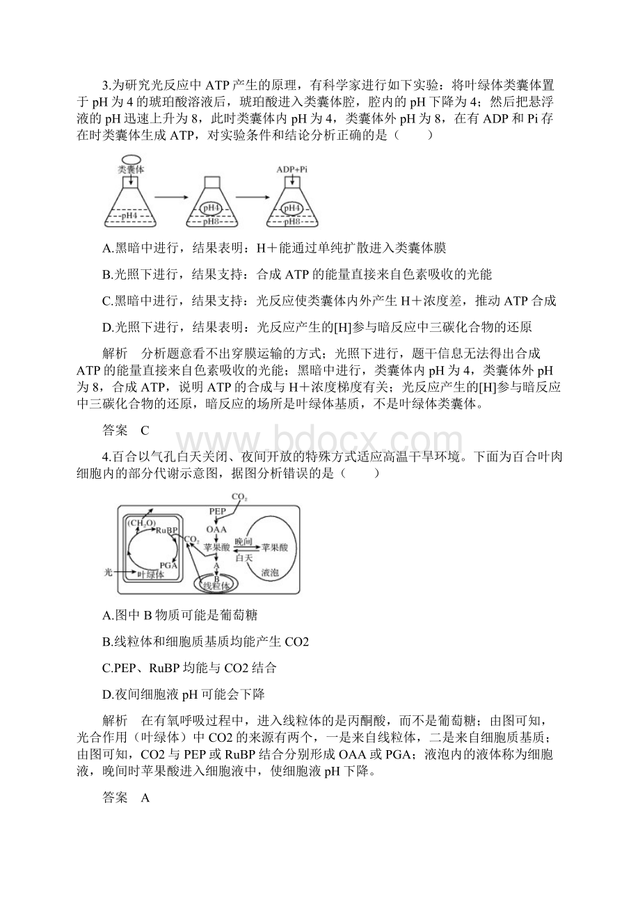 届中图版细胞的新陈代谢单元测试Word文档格式.docx_第2页