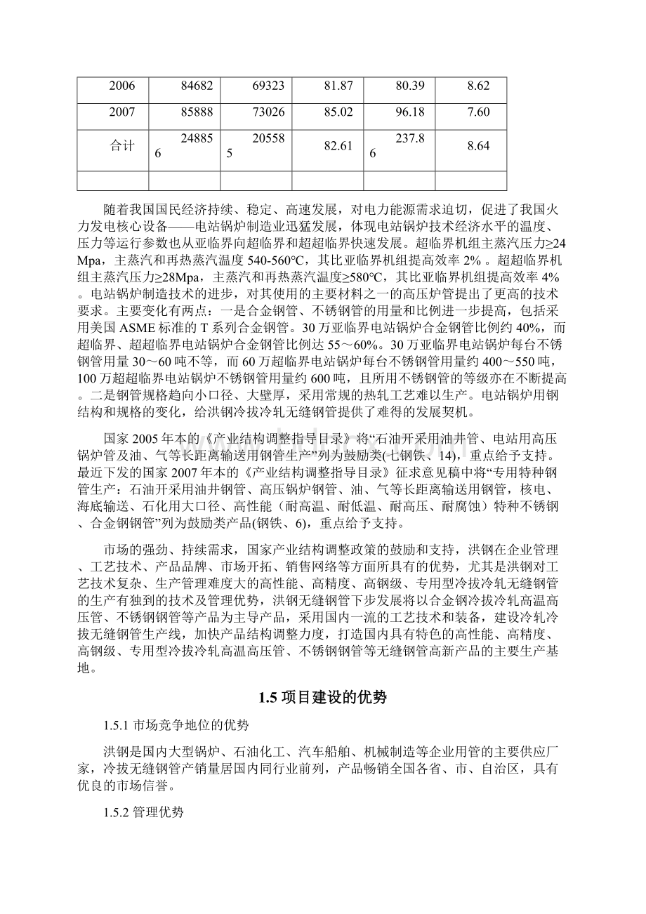 年产7万吨无缝钢管高新技术产品项目可行性研究报告Word文件下载.docx_第3页