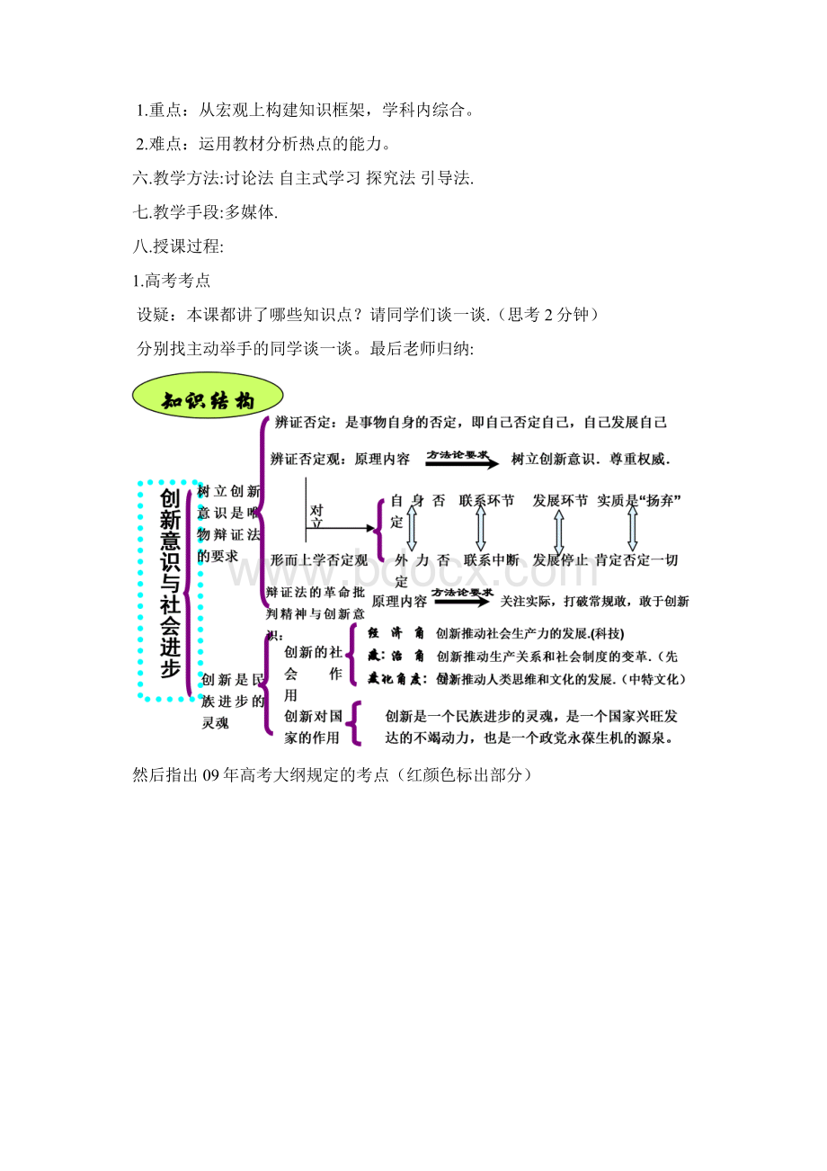 生活与哲学第十课创新意识与社会进步教学设计文档格式.docx_第2页