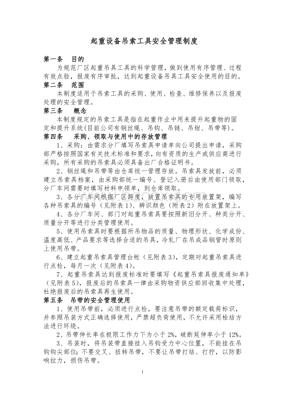 起重吊索具管理制度文档格式.docx_第1页