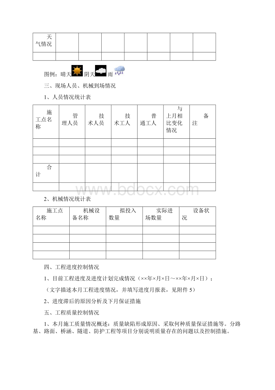 施工月报监理月报试验月报周报个格式Word格式文档下载.docx_第3页