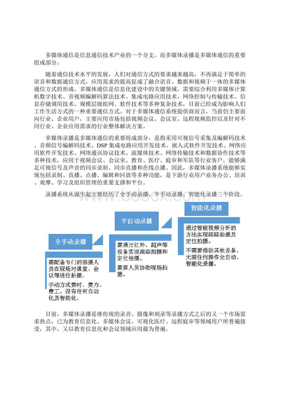 多媒体录播系统行业分析报告Word文档下载推荐.docx_第2页