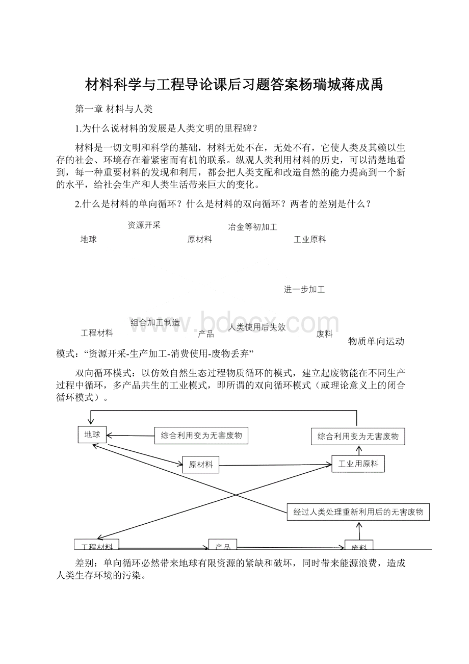 材料科学与工程导论课后习题答案杨瑞城蒋成禹Word文档下载推荐.docx