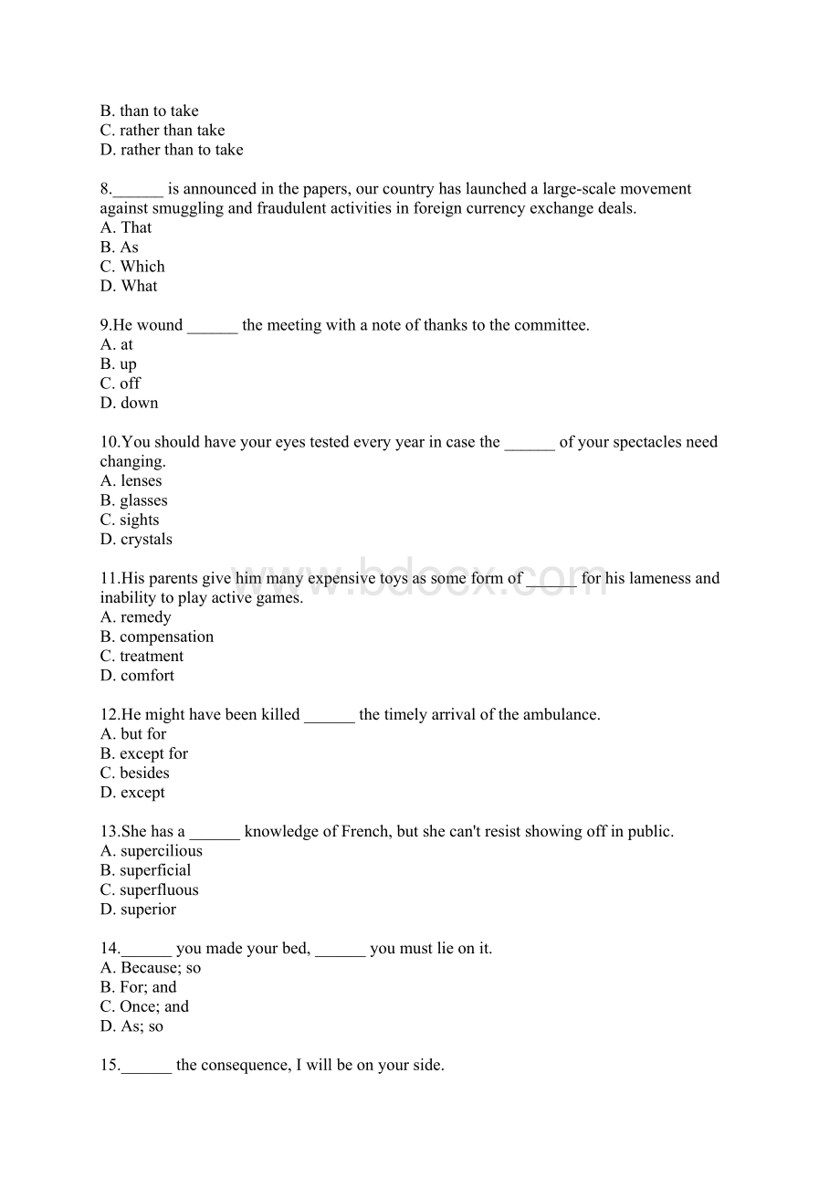 河南大学英语考试真题卷7Word文档下载推荐.docx_第2页