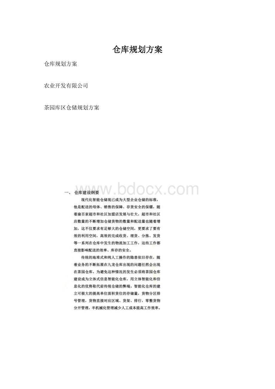 仓库规划方案Word格式文档下载.docx