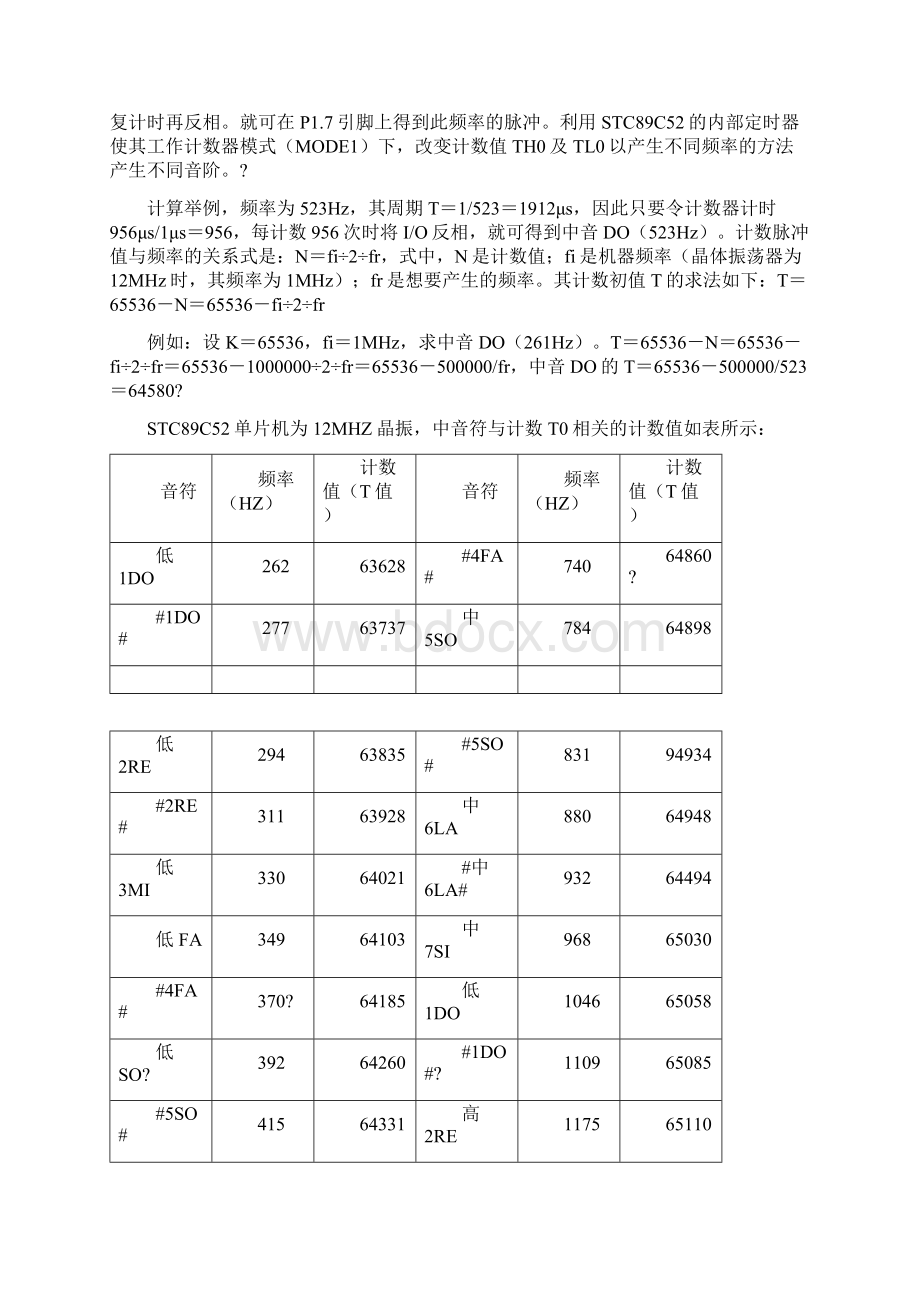 基于单片机的电子琴设计Word文档格式.docx_第3页