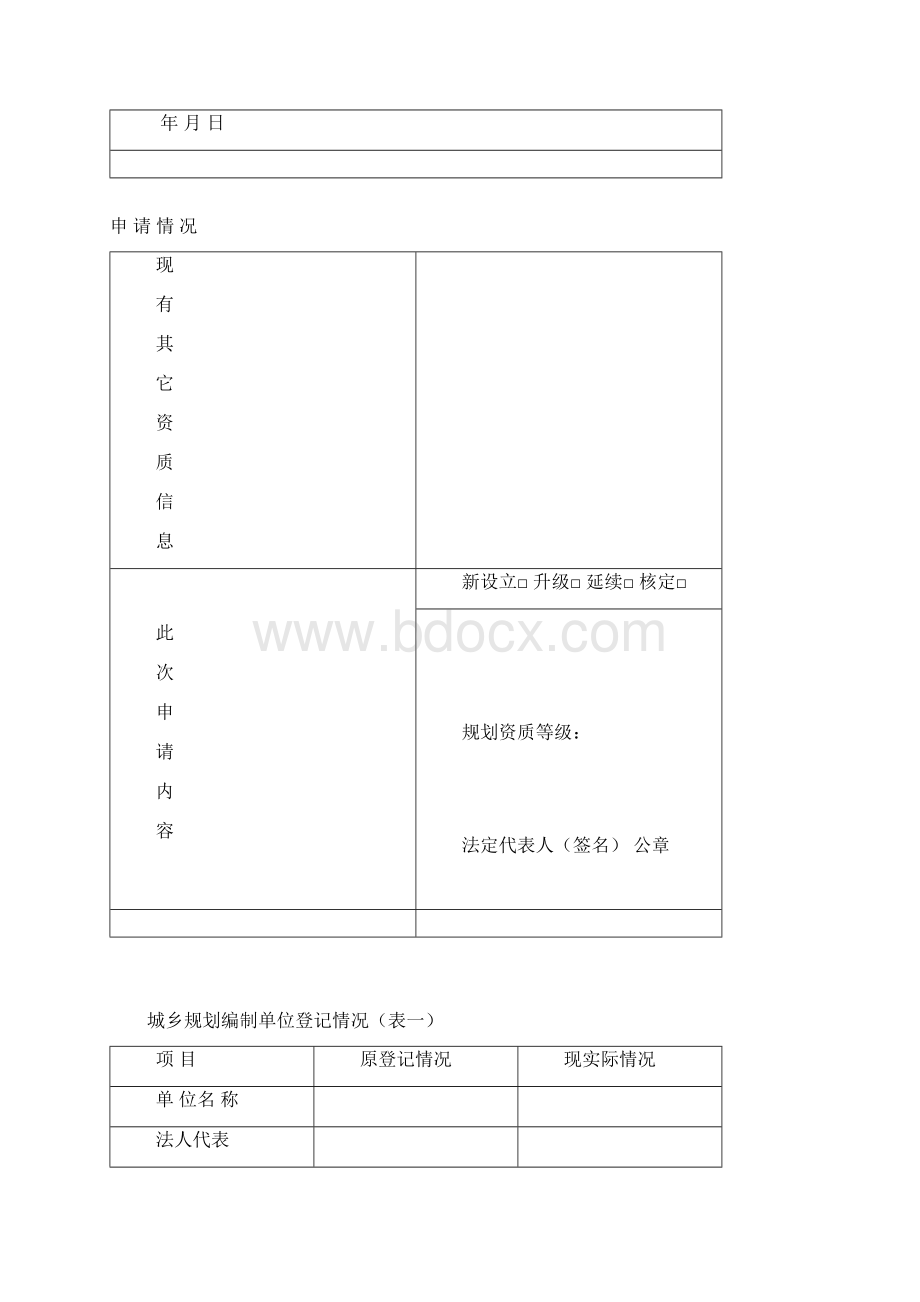 城乡规划编制资质申请表Word文档格式.docx_第2页