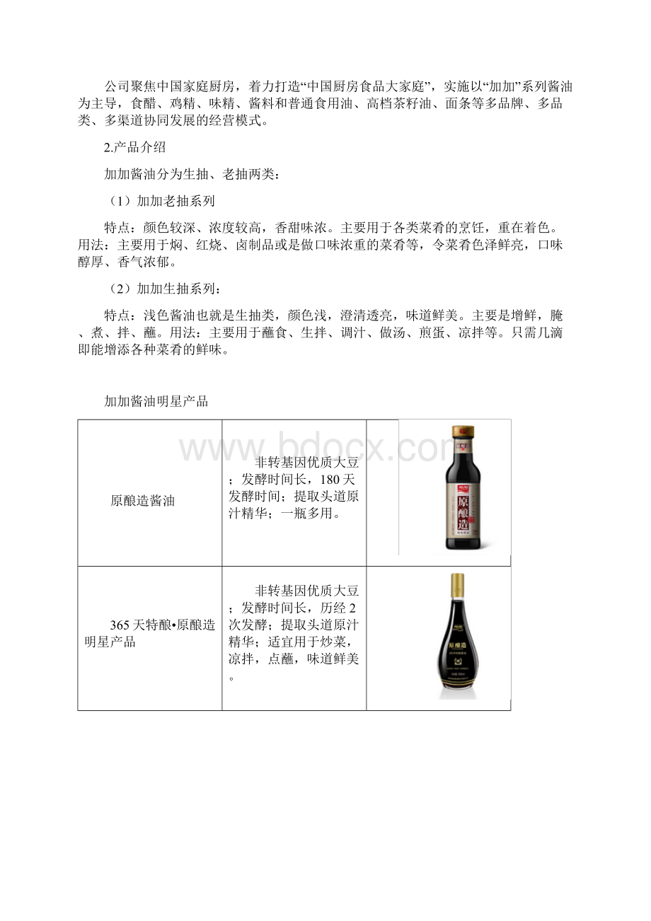 加加品牌酱油市场推广营销策划方案Word文档下载推荐.docx_第2页