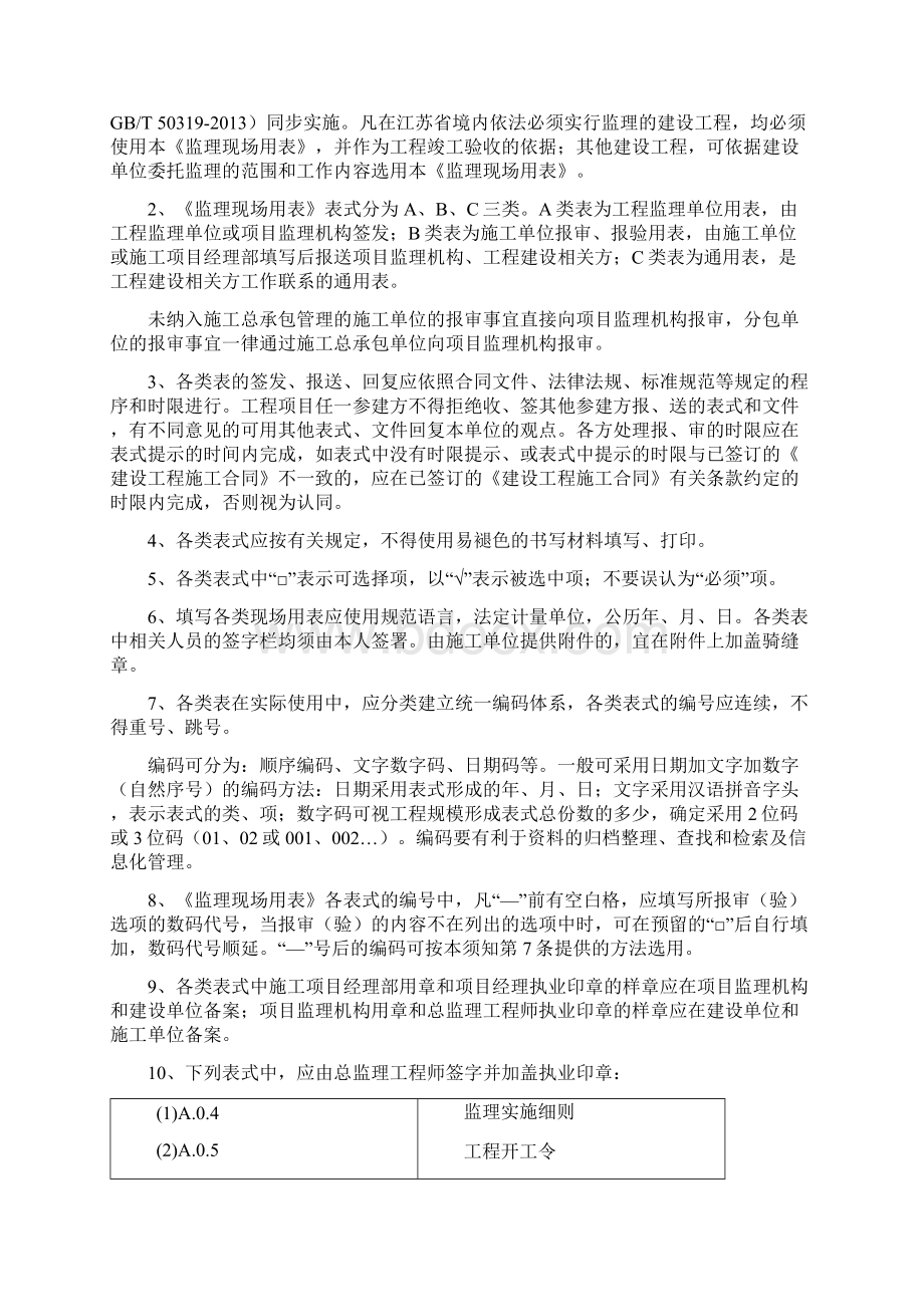 江苏省建设工程监理现场用表第五版.docx_第2页