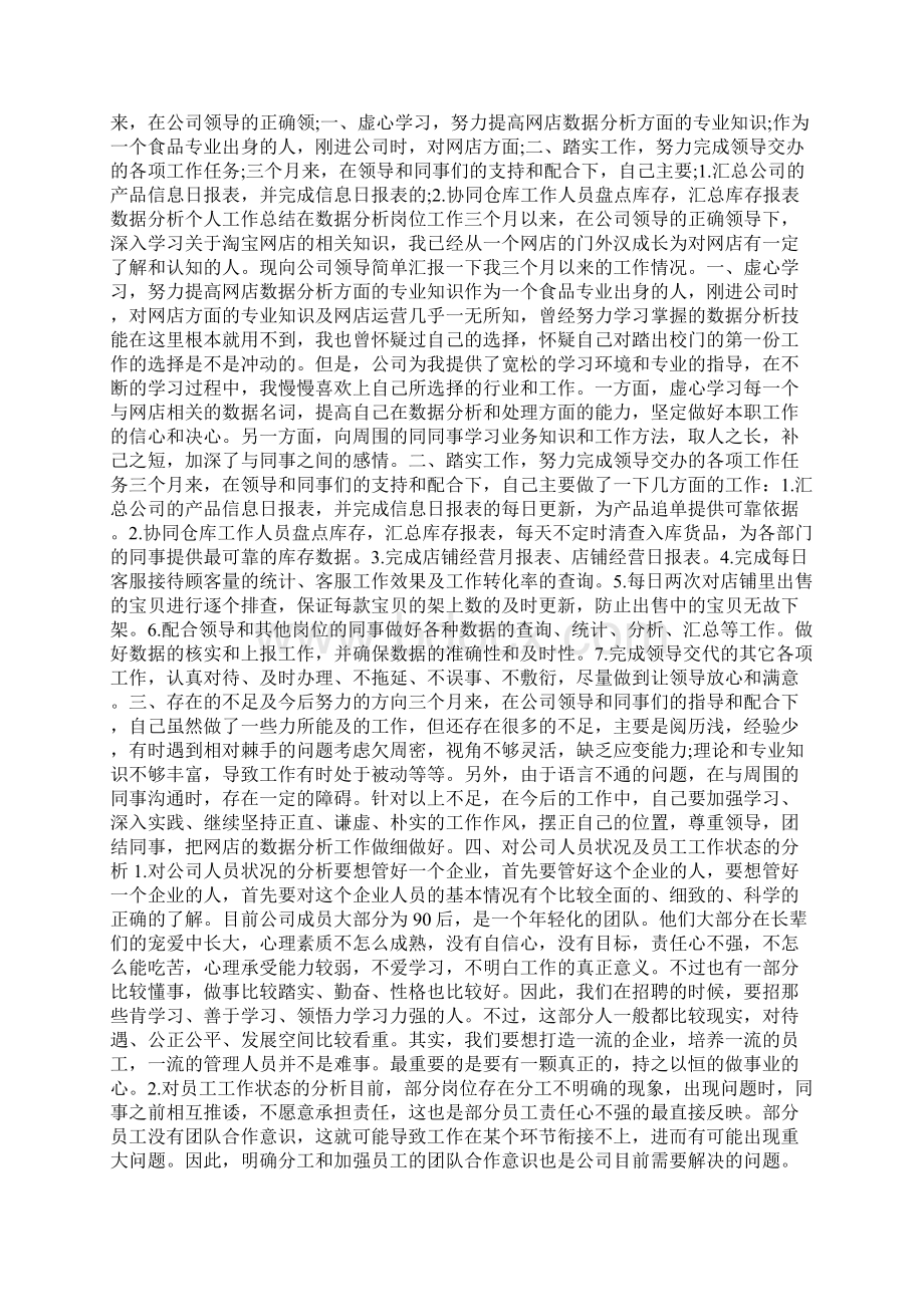 数据分析员年终总结docWord格式.docx_第2页