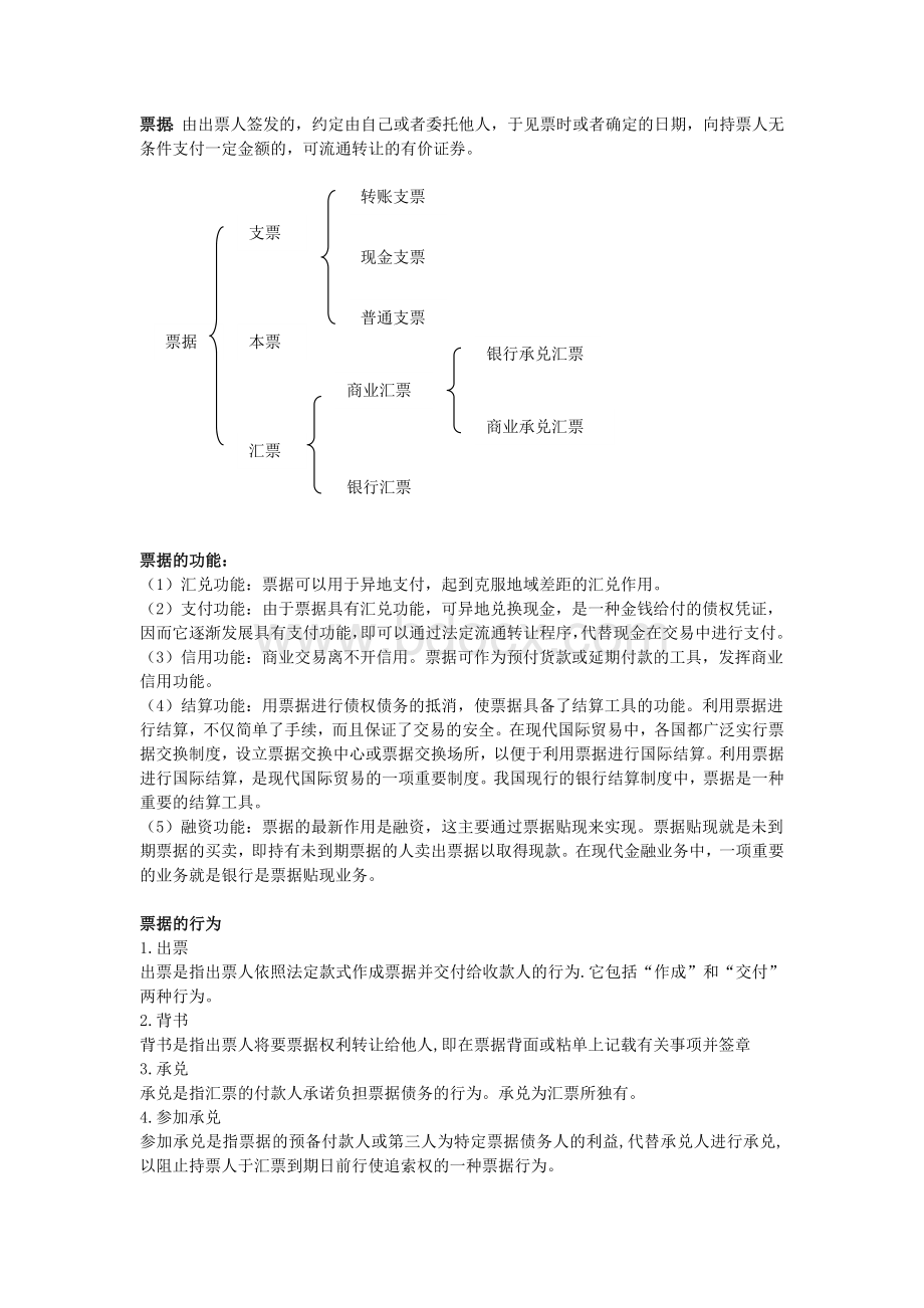 银行票据及结算业务整理Word文件下载.doc