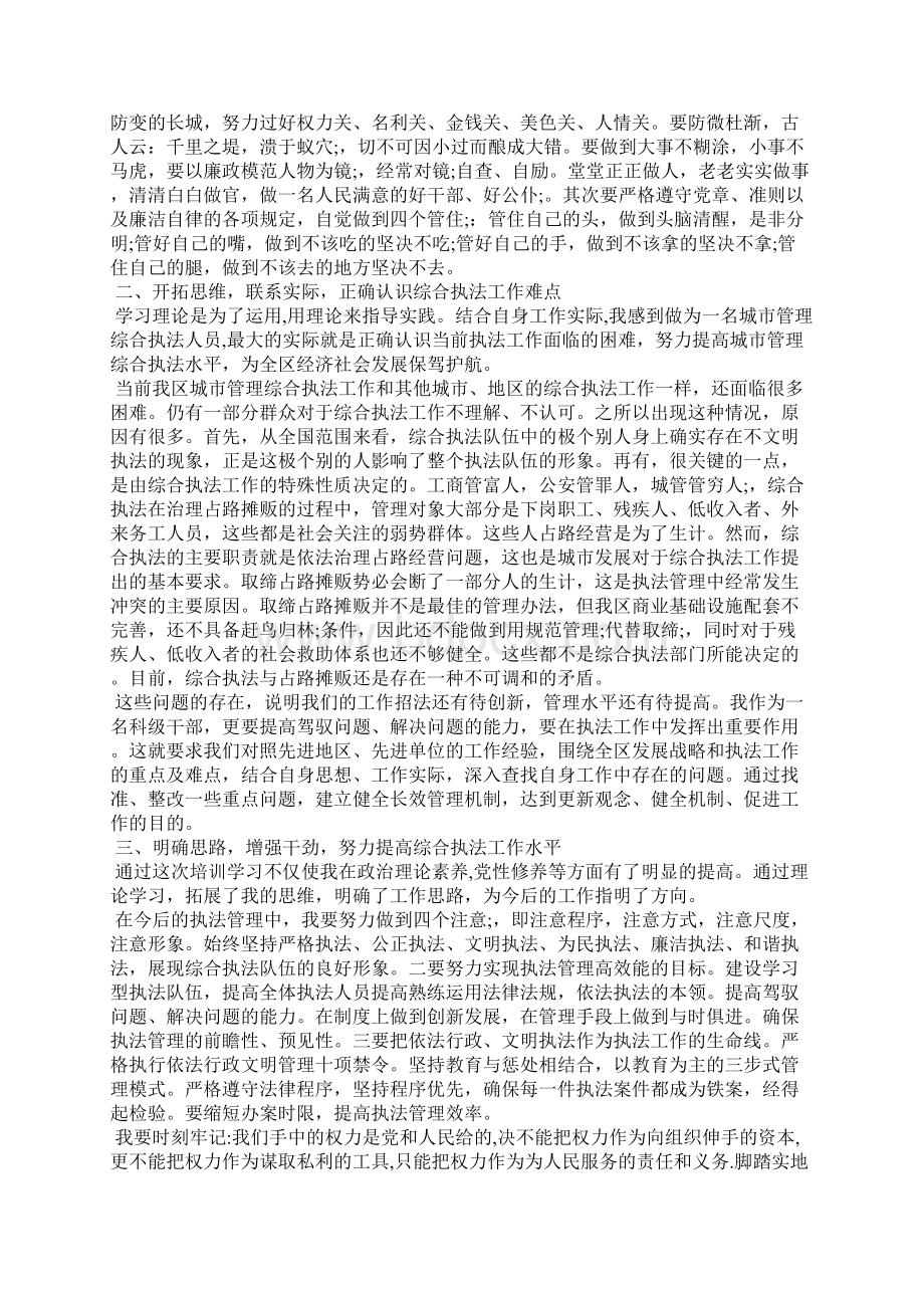 综合行政执法心得体会Word格式文档下载.docx_第2页