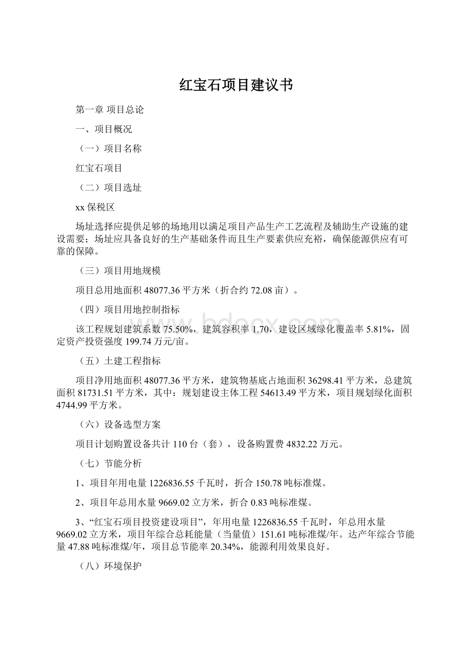 红宝石项目建议书.docx_第1页