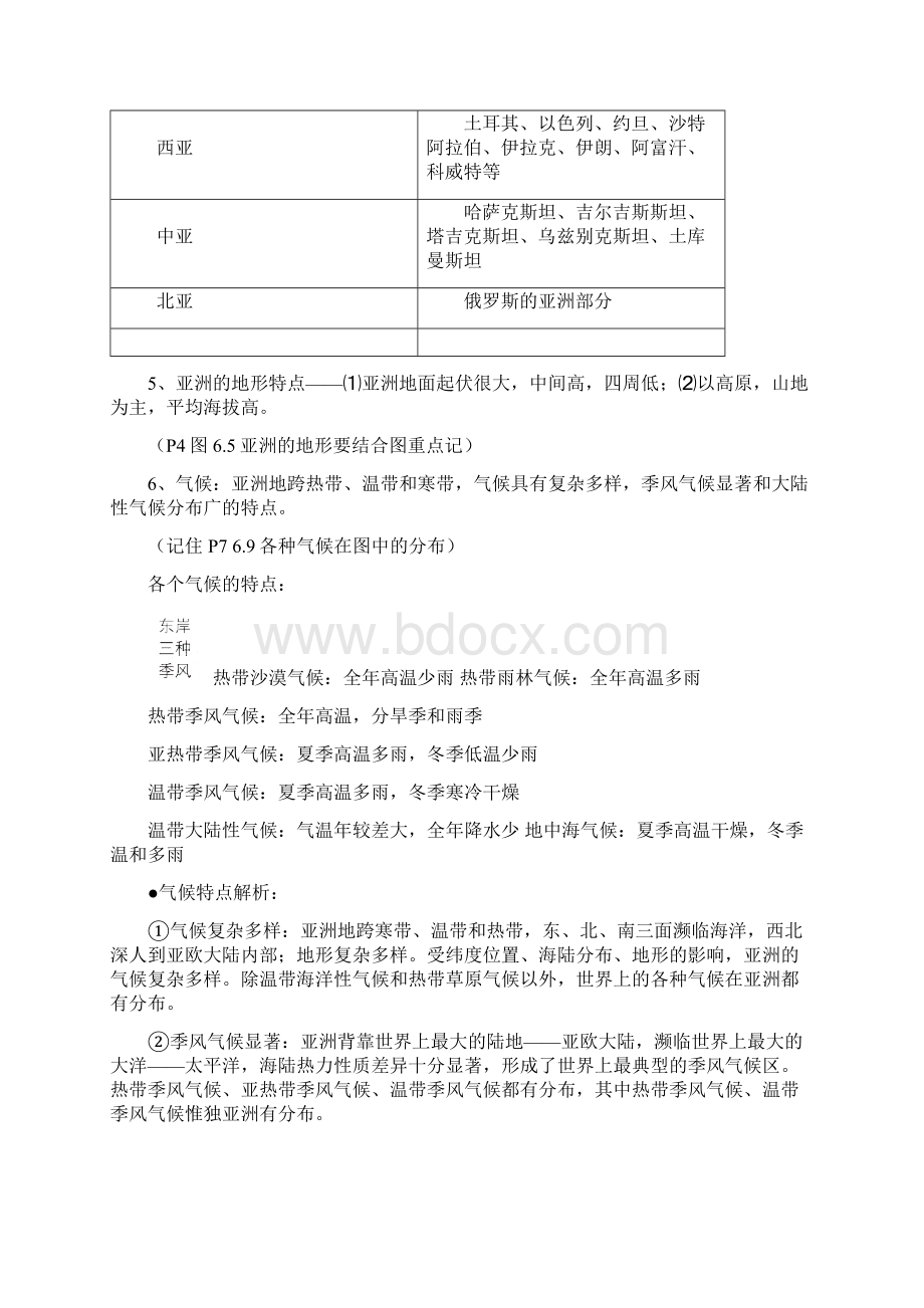 人教版初一地理下册知识点归纳七下地理知识点归纳人教版.docx_第2页