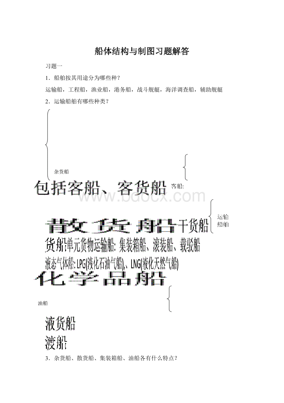 船体结构与制图习题解答Word格式.docx_第1页