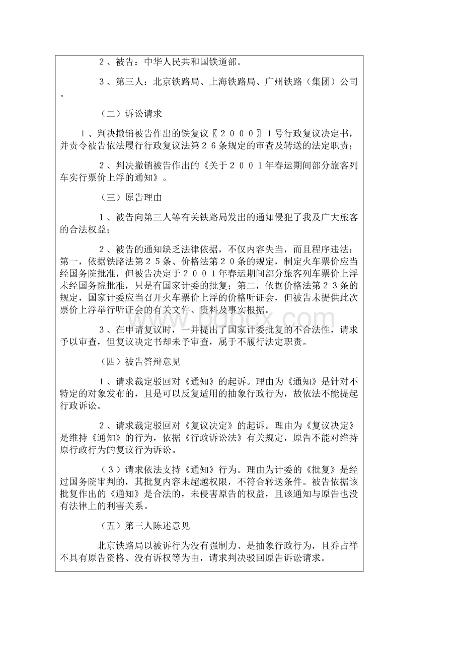 行政法行政法十大典型案例六乔占祥诉铁道部案.docx_第3页