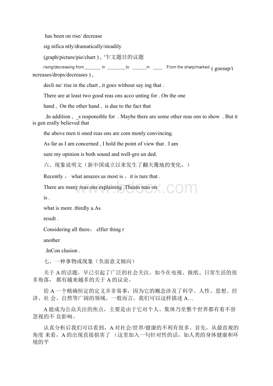 中考英语作文万能模板与万能句型Word文档格式.docx_第3页