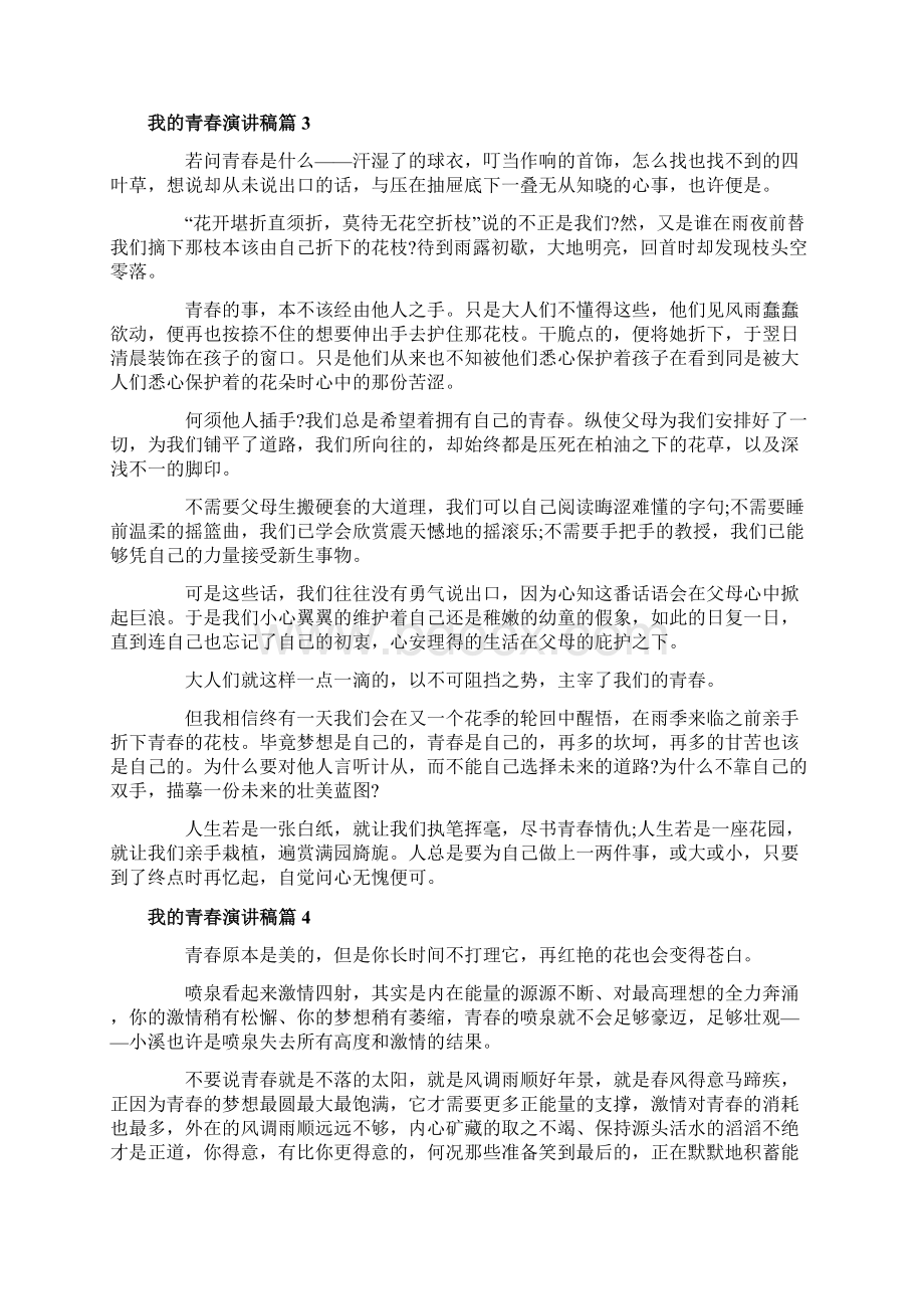 我的青春演讲稿4篇Word格式.docx_第3页