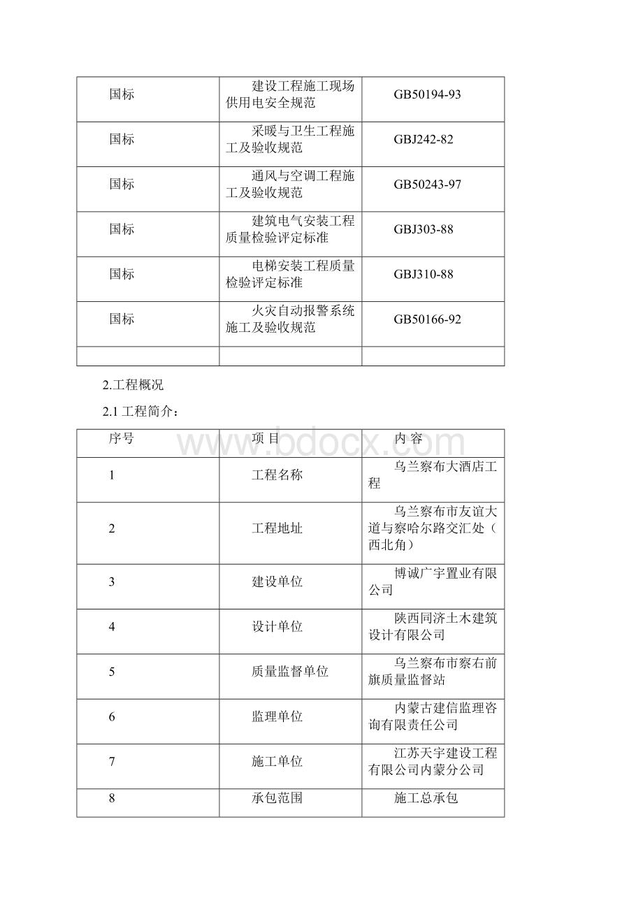 精品装修阶段施工组织设计乌兰察布大酒店Word文档下载推荐.docx_第2页