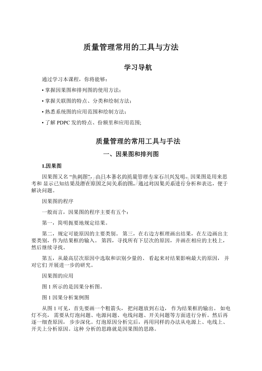 质量管理常用的工具与方法Word下载.docx