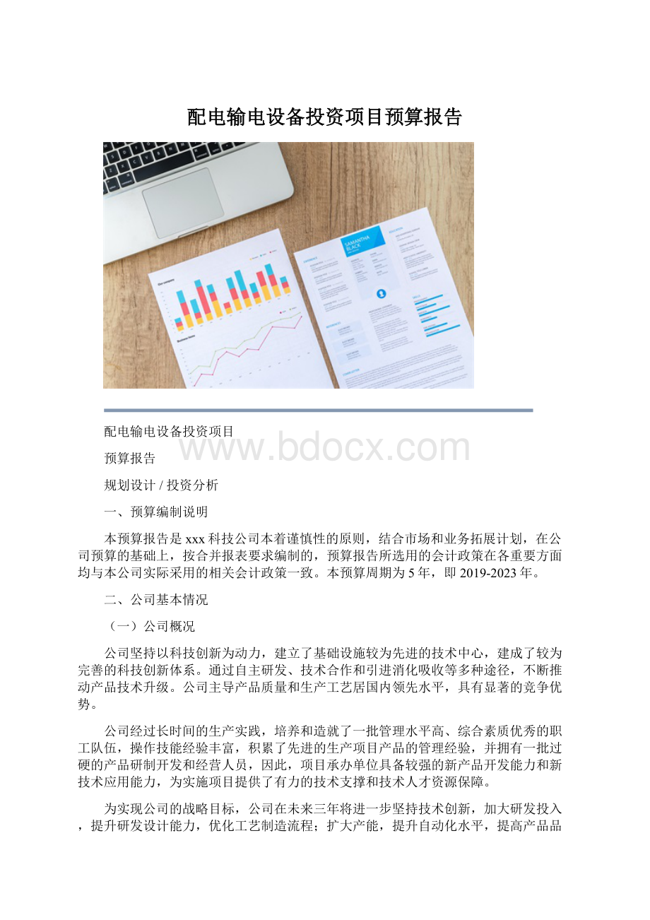 配电输电设备投资项目预算报告Word文档下载推荐.docx_第1页