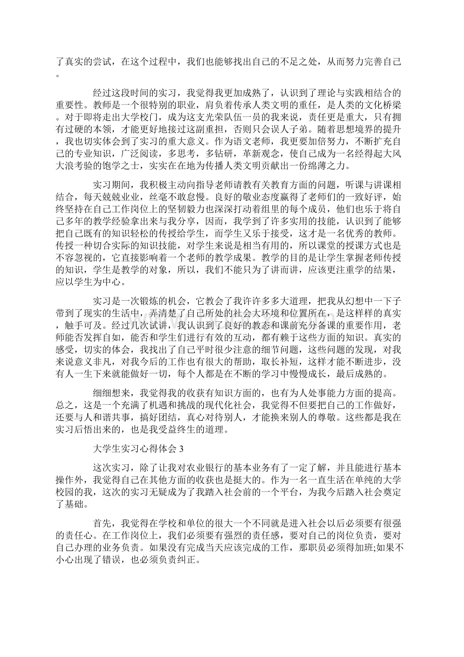 大学生实习心得体会5篇精选大全.docx_第2页