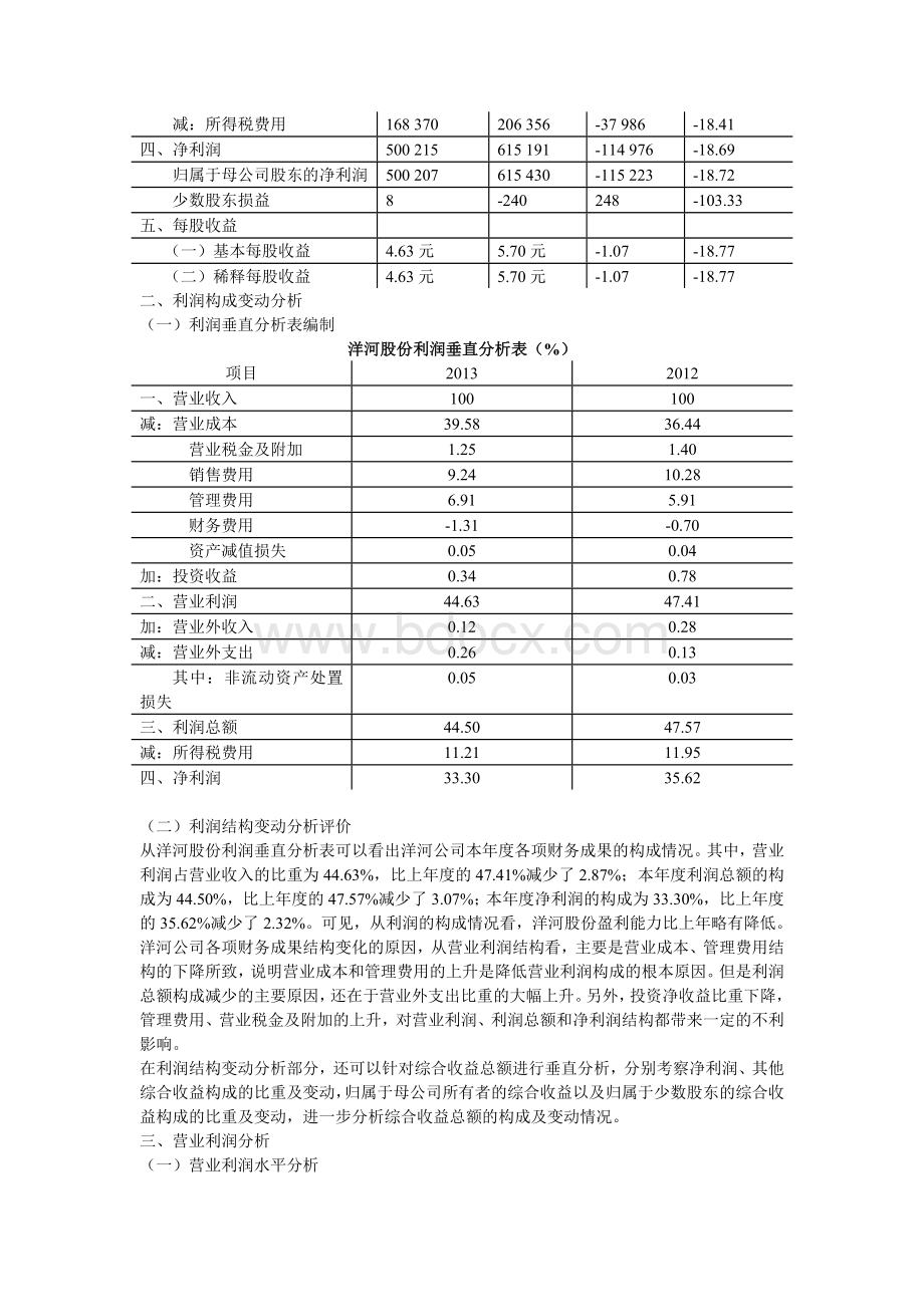 洋河股份利润表综合分析Word格式文档下载.doc_第2页