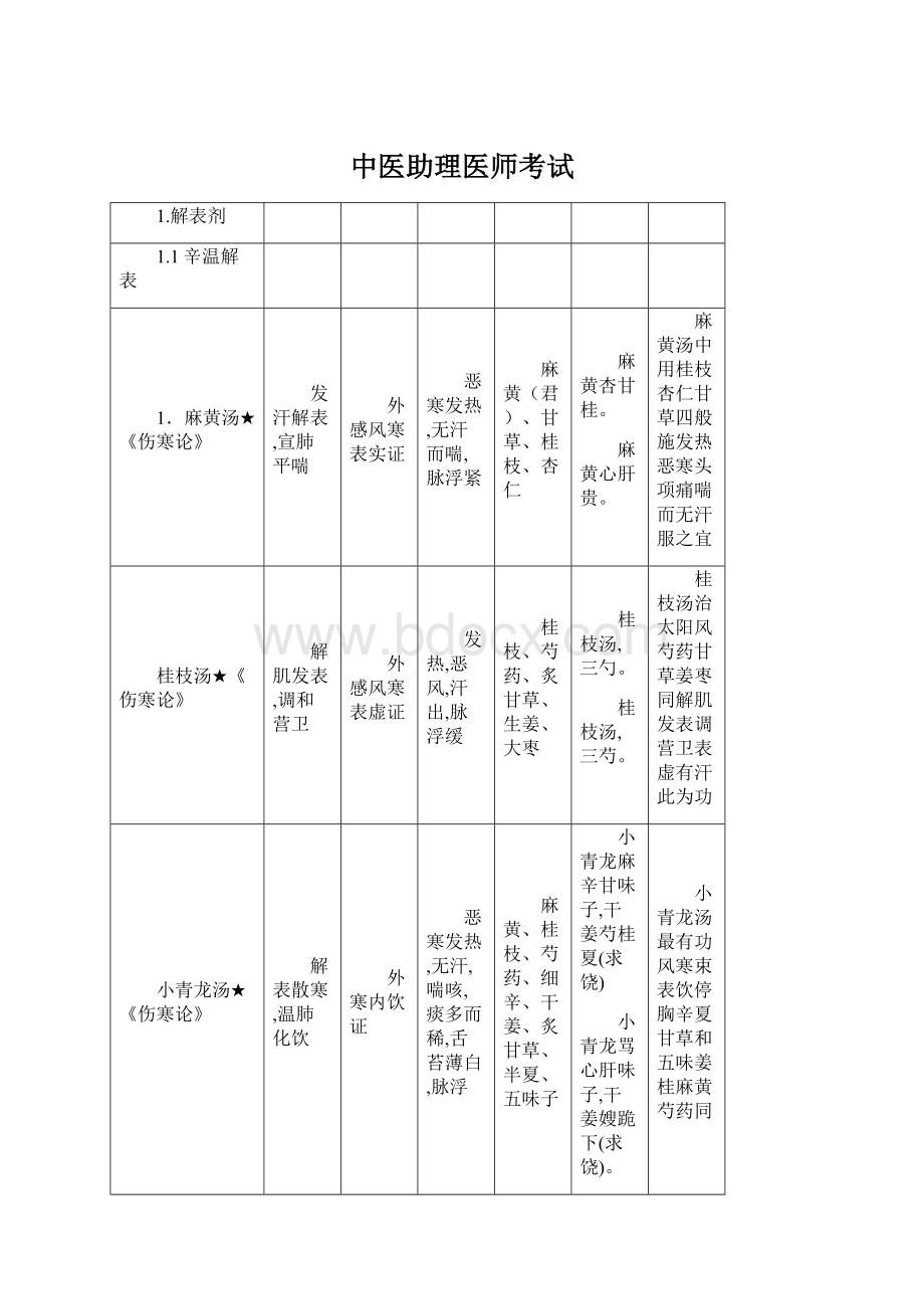 中医助理医师考试Word下载.docx