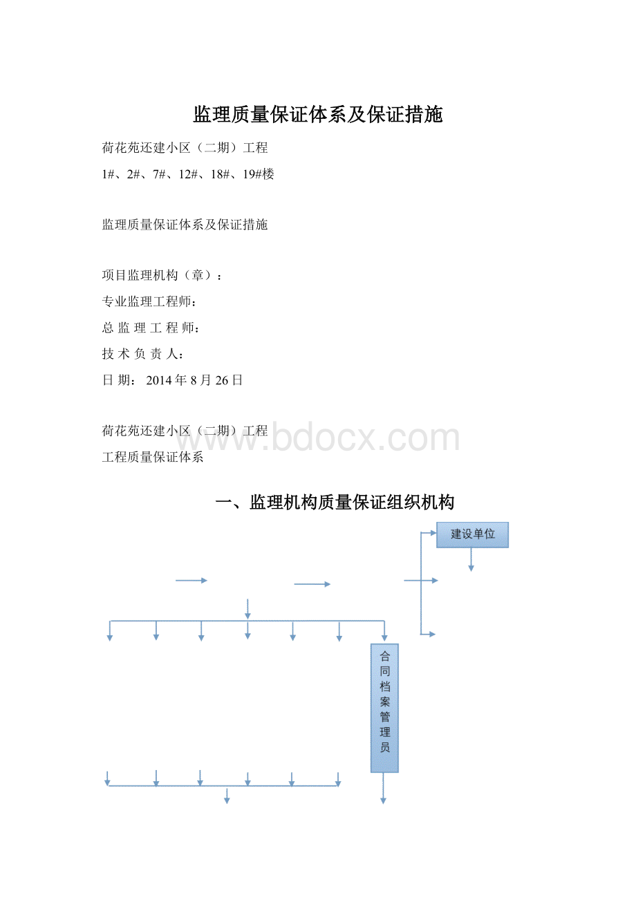 监理质量保证体系及保证措施Word文档格式.docx_第1页