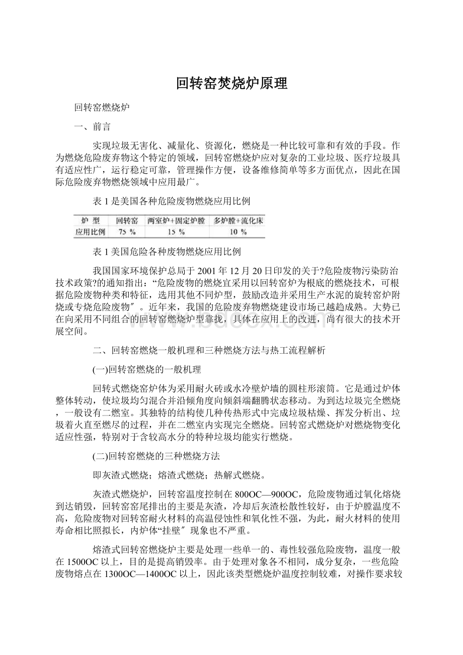 回转窑焚烧炉原理Word下载.docx_第1页