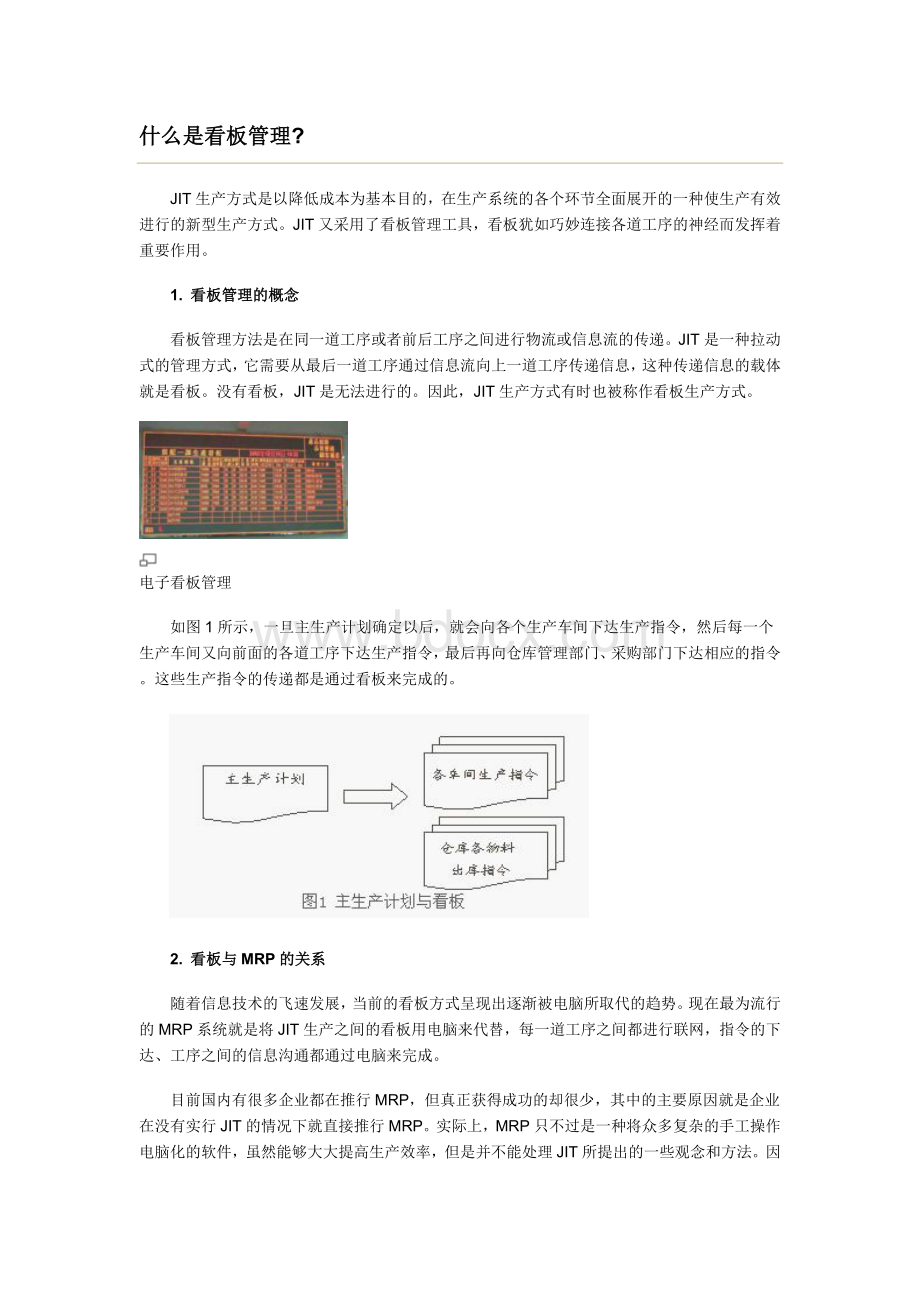 精益生产看板管理的原理(什么是看板管理)文档格式.doc_第1页