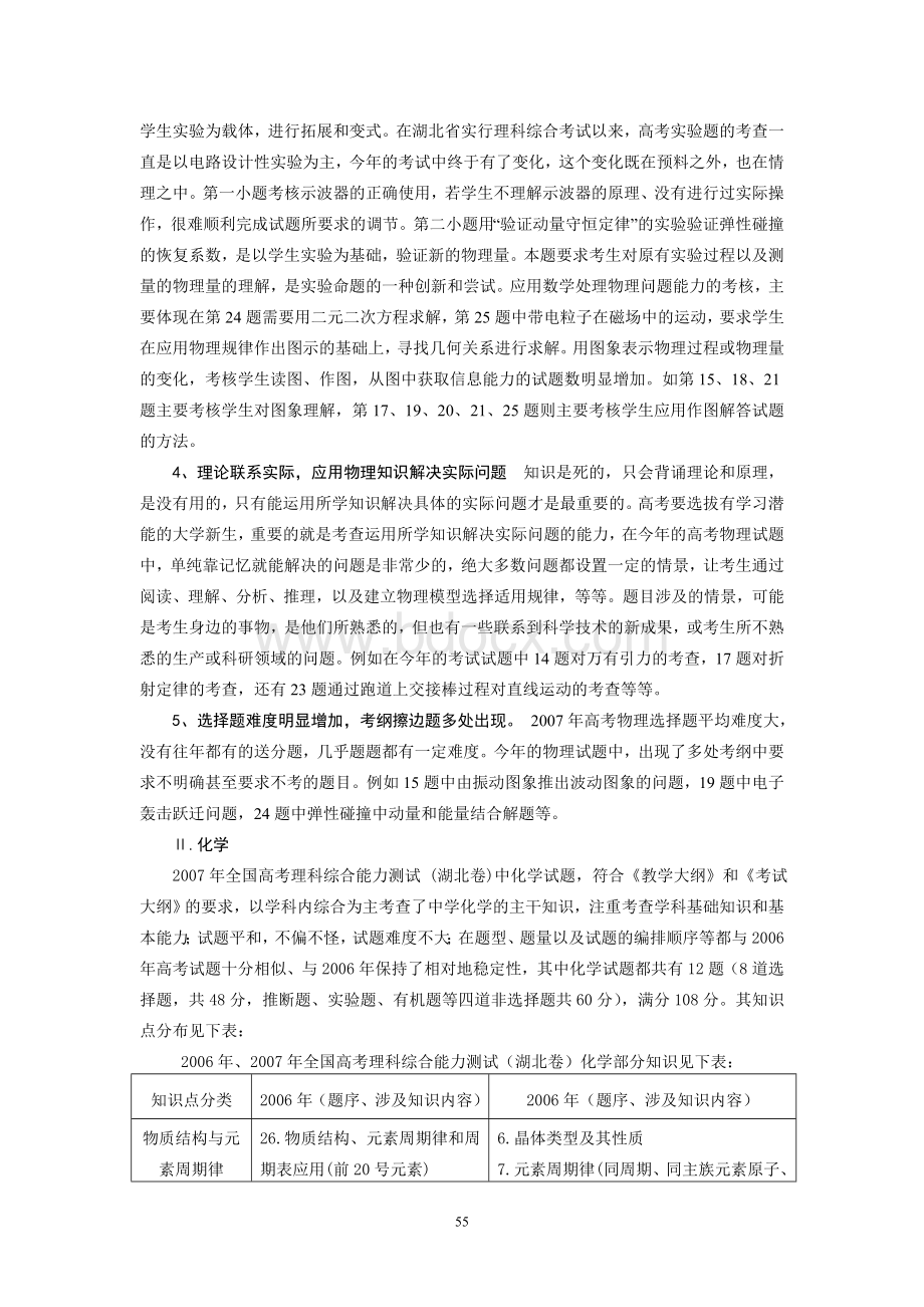 浅谈管理荆州市全国高考理科综合能力测试质量分析_精品文档.doc_第3页