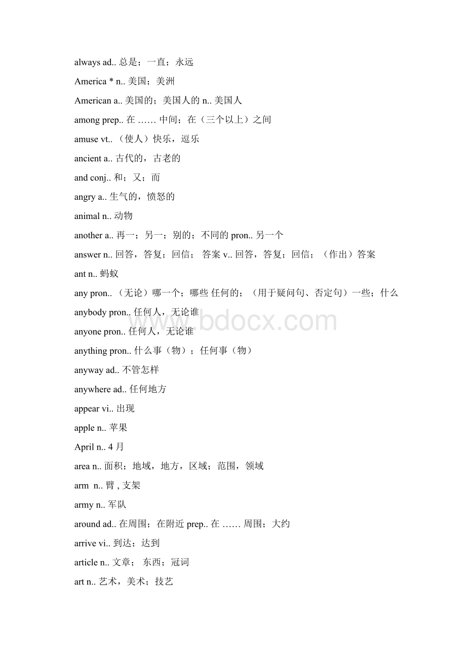 新初中英语必备1600个词汇doc.docx_第3页