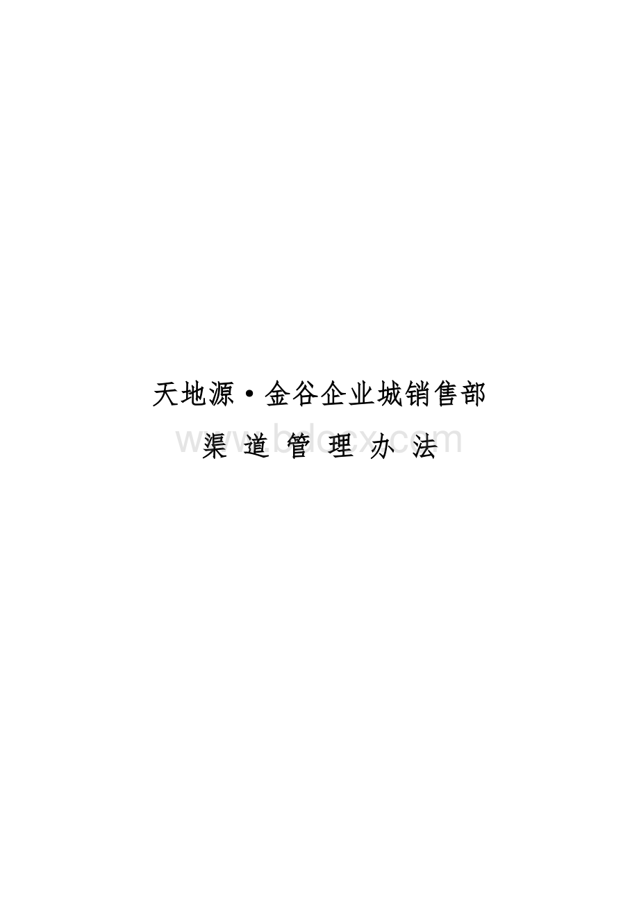 渠道管理办法Word文件下载.doc_第1页